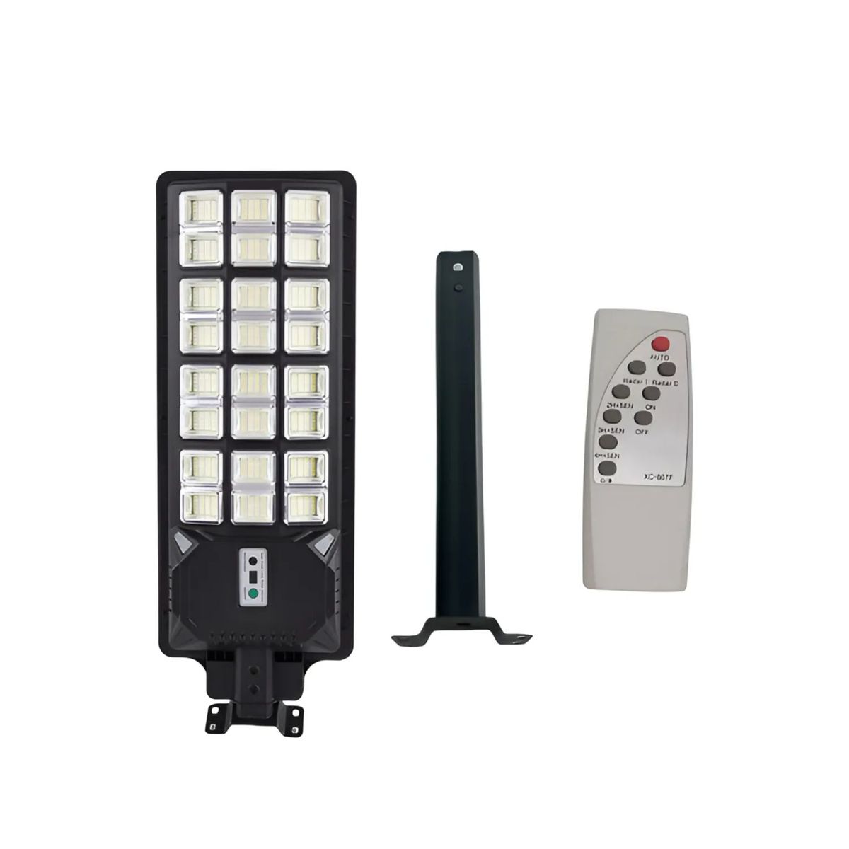 GENERICO - Foco Solar Led Iluminacion Potencia Exterior 2000w Poste Negro Blanco