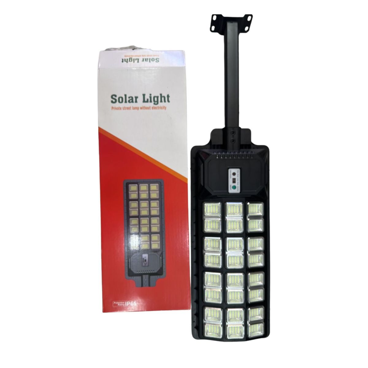 GENERICO - Foco Solar Led Iluminacion Potencia Exterior 2000w Poste Negro Blanco