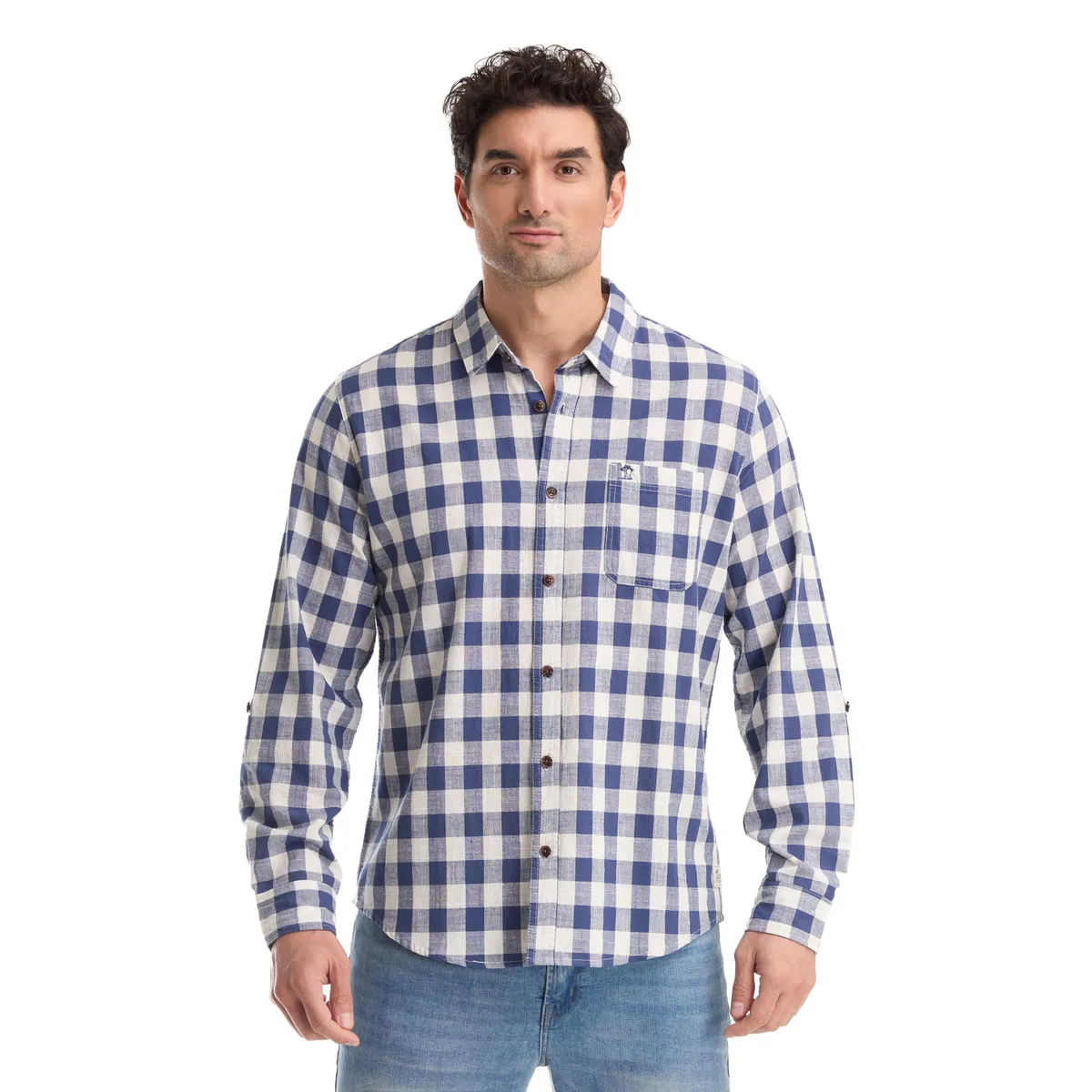 PANAMA JACK - Camisa Hombre Casual Azul Panama Jack
