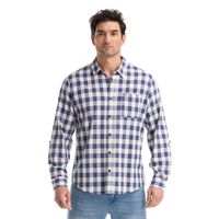 Camisa Hombre Casual Azul