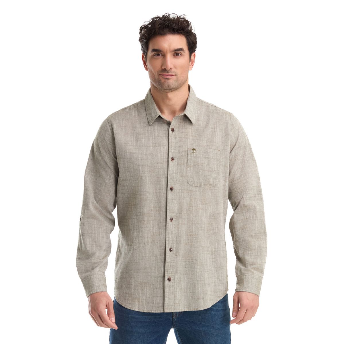 PANAMA JACK - Camisa Hombre Casual Gris Panama Jack