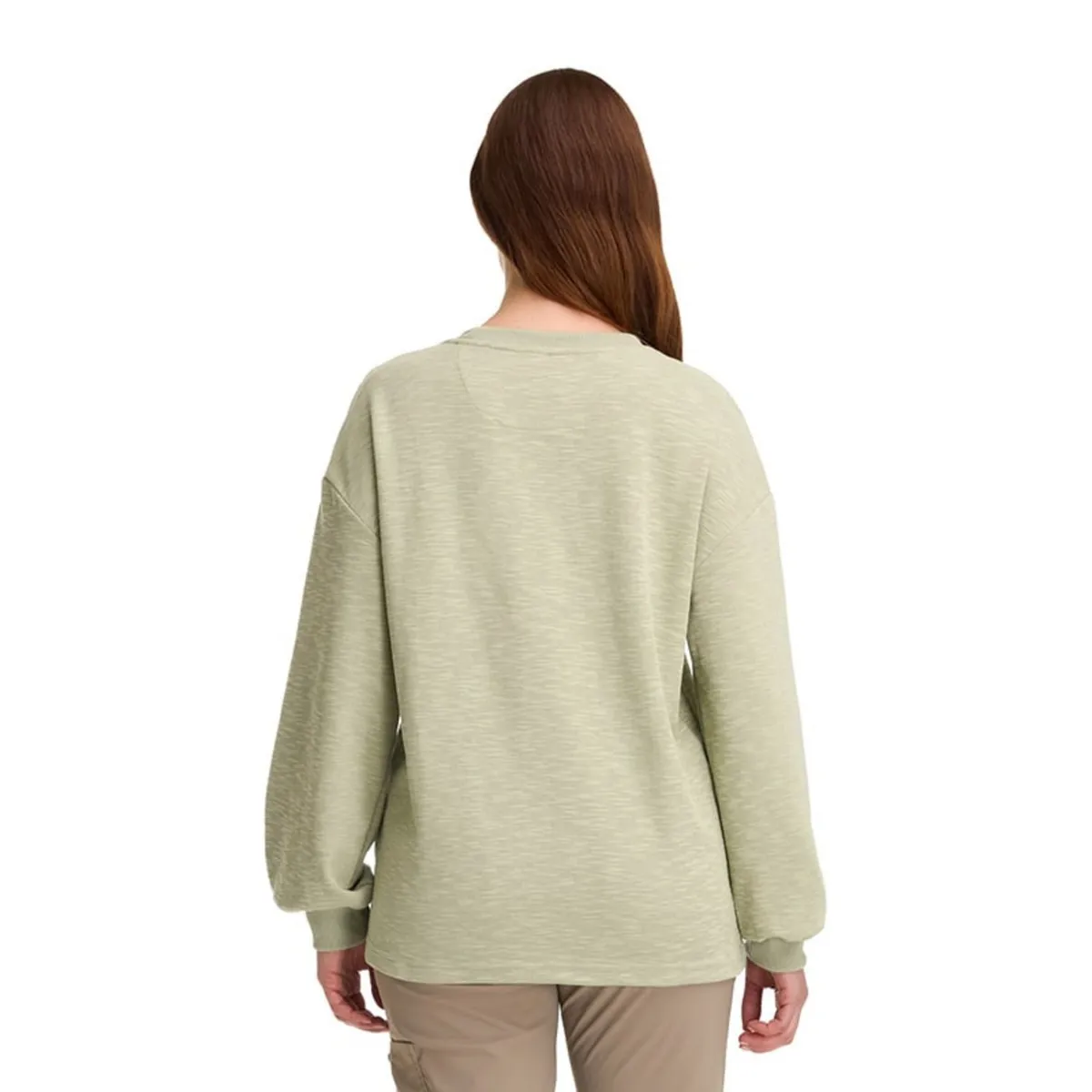PANAMA JACK - Polerón Mujer Casual Algodón Verde Panama Jack
