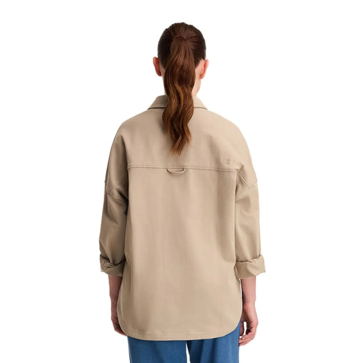 PANAMA JACK - Sobre Camisa Mujer Overshirt Casual Beige Panama Jack