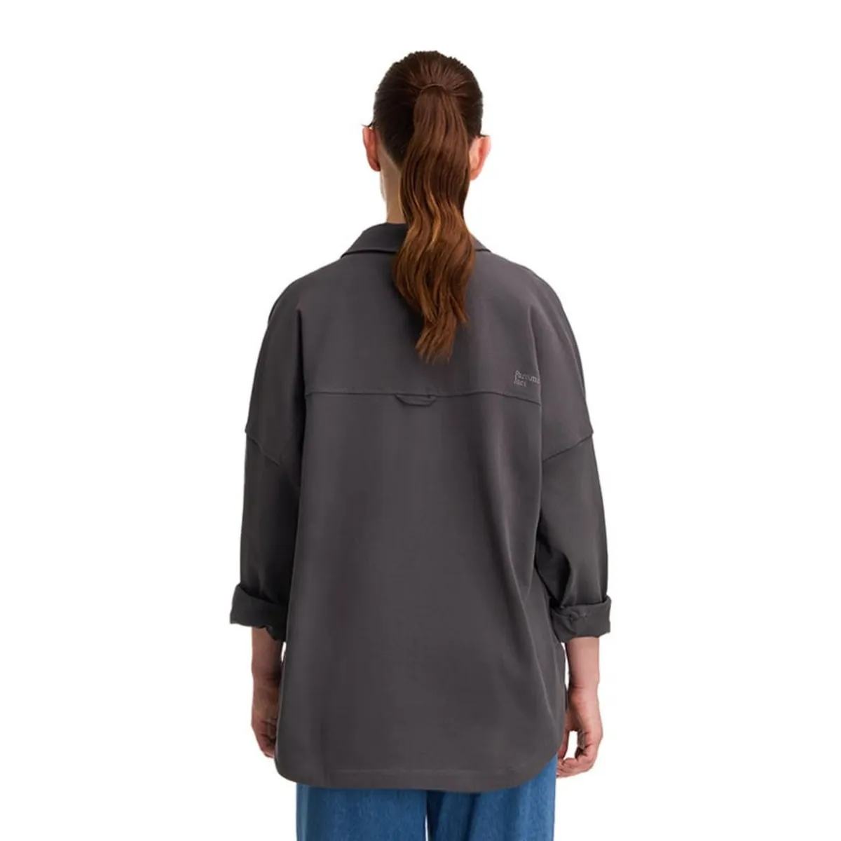 PANAMA JACK - Sobre Camisa Mujer Overshirt Casual Gris Panama Jack