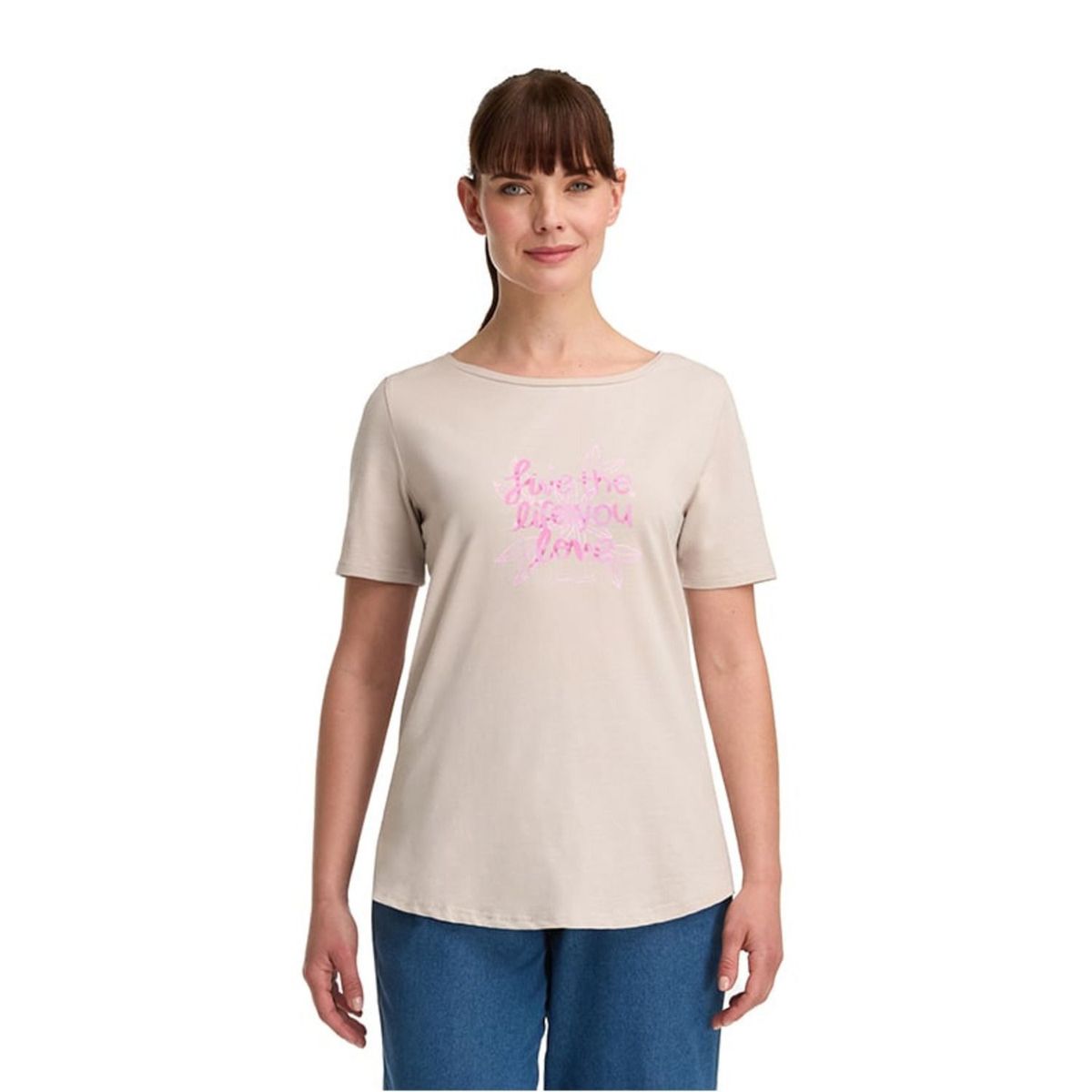 PANAMA JACK - Polera Mujer Casual Beige Panama Jack