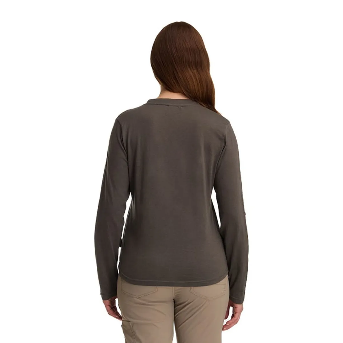 PANAMA JACK - Polera Manga Larga ajustable Mujer Gris Panama Jack