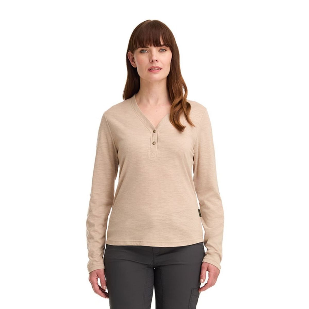PANAMA JACK - Polera Manga Larga ajustable Mujer Beige Panama Jack