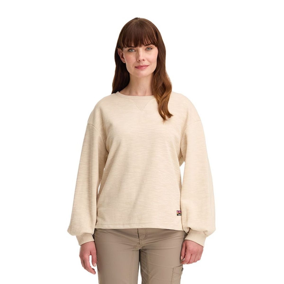 PANAMA JACK - Polerón Mujer Casual Algodón Beige Panama Jack