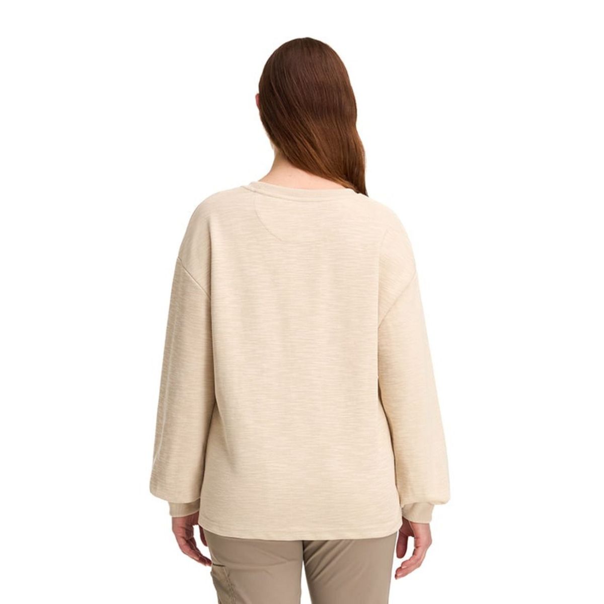 PANAMA JACK - Polerón Mujer Casual Algodón Beige Panama Jack