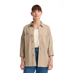 PANAMA JACK - Sobre Camisa Mujer Overshirt Casual Beige