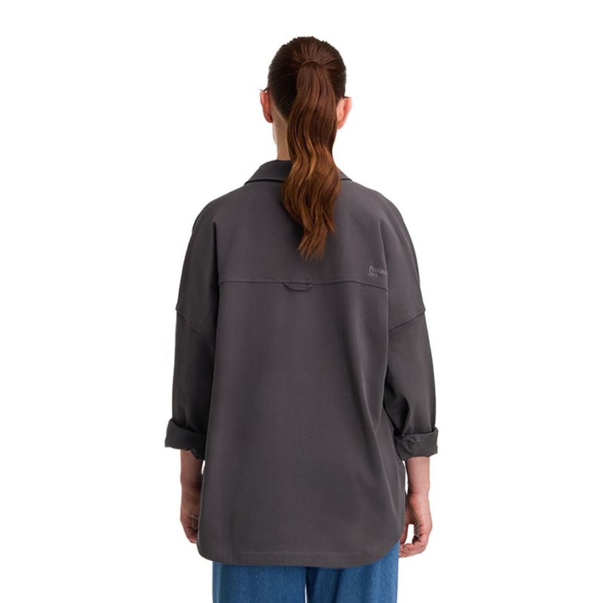 PANAMA JACK - Sobre Camisa Mujer Overshirt Casual Gris Panama Jack