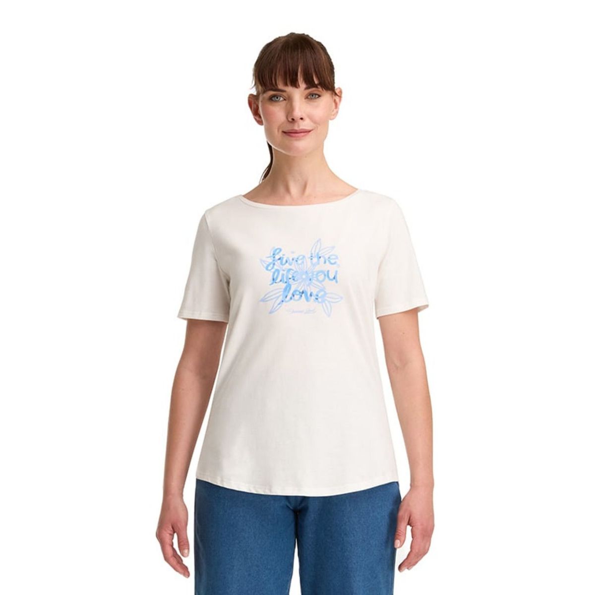 PANAMA JACK - Polera Mujer estampado algodón Blanco Panama Jack