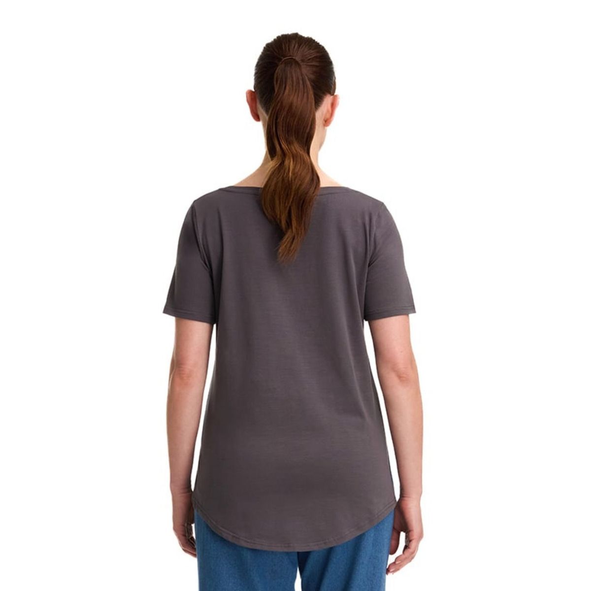PANAMA JACK - Polera Mujer estampado algodón Gris Panama Jack