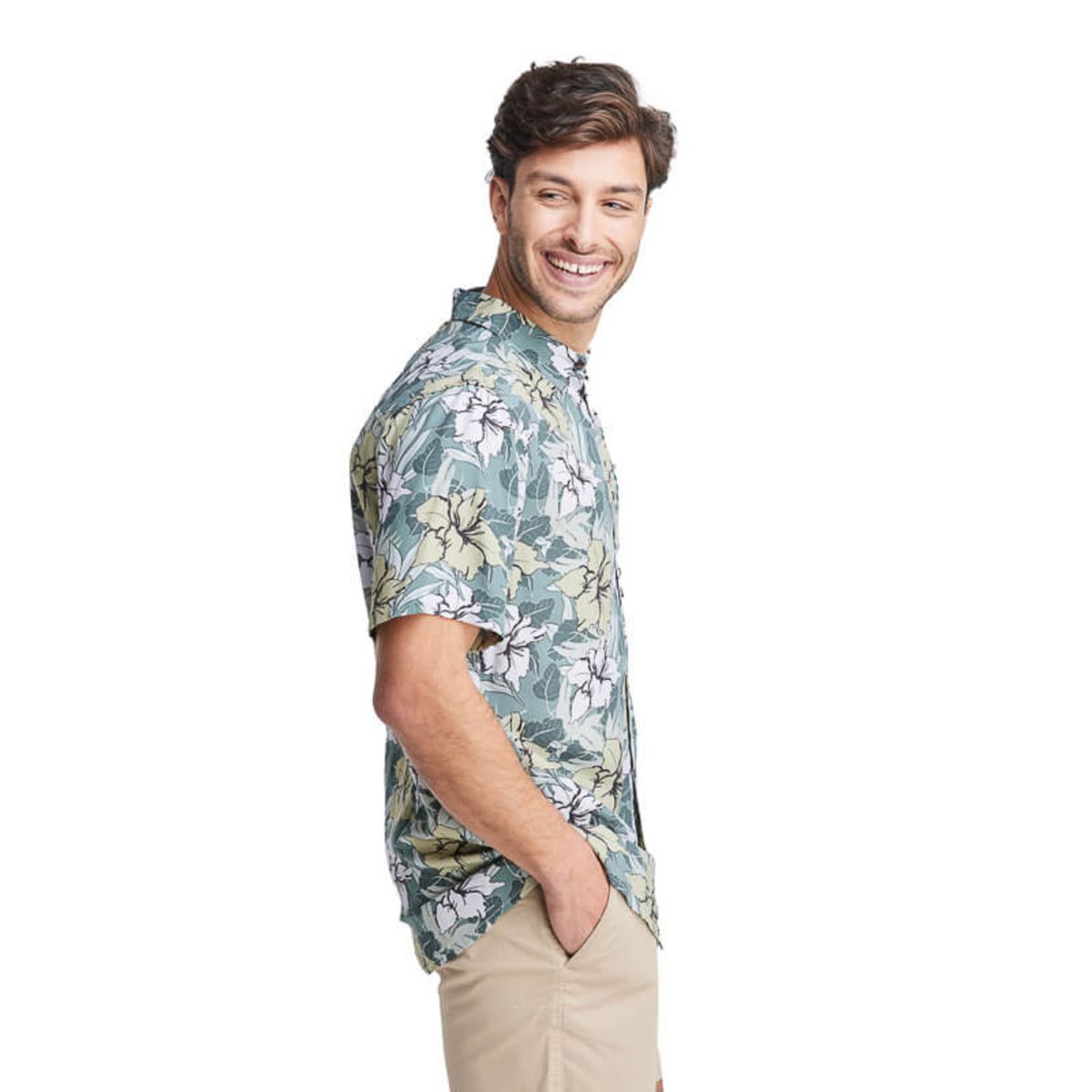 PANAMA JACK - Guayabera Hombre Casual Verde Panama Jack