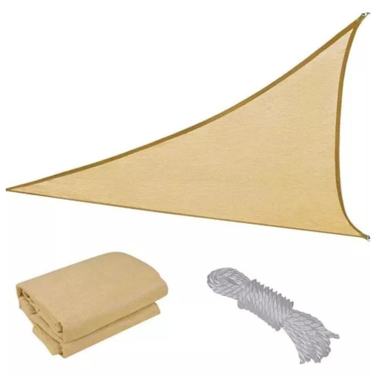 GENERICO - Toldo Vela Triangular 3.5 x 3.5 m – Protección Solar y Estilo para tus Espacios Exteriores