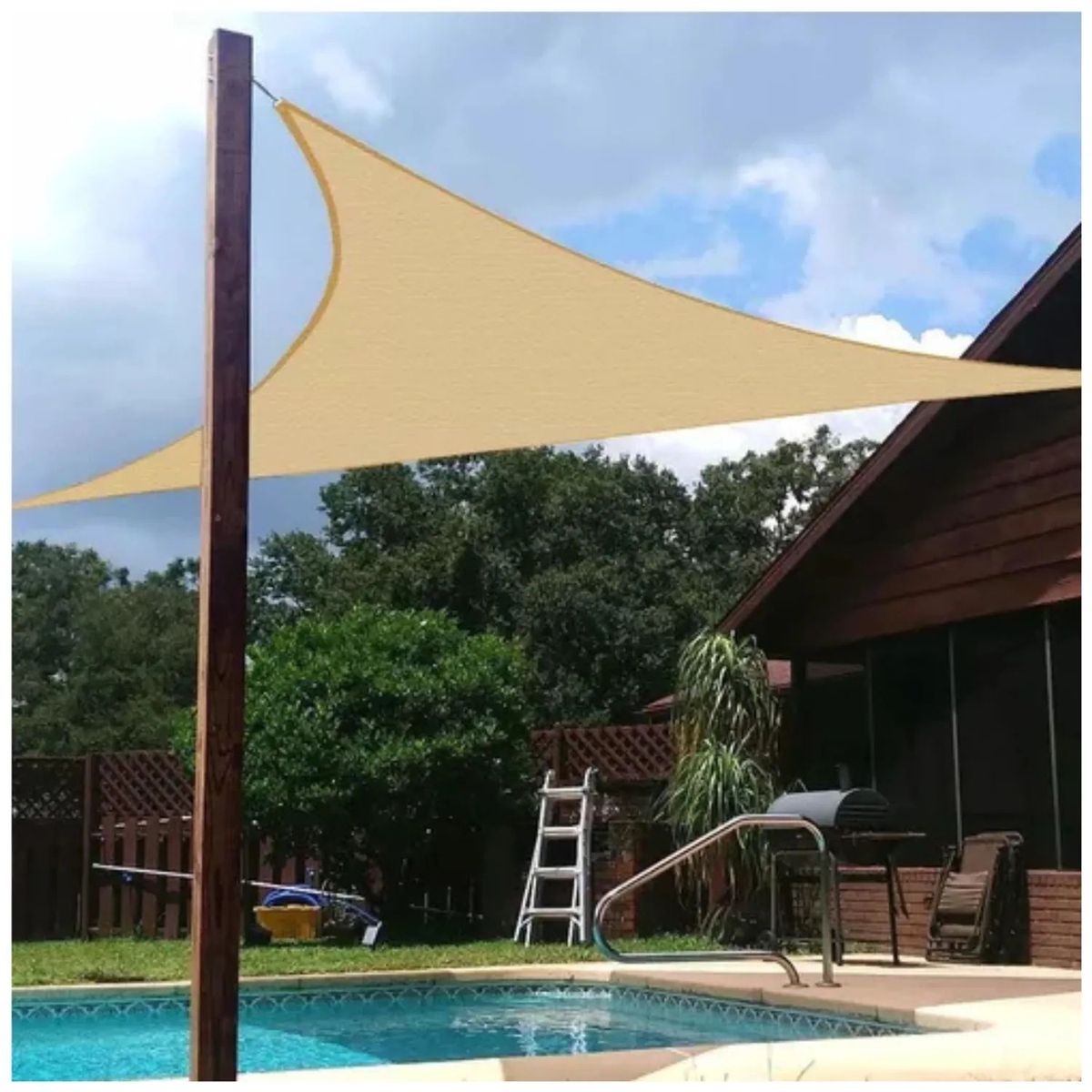 GENERICO - Toldo Vela Triangular 3.5 x 3.5 m – Protección Solar y Estilo para tus Espacios Exteriores