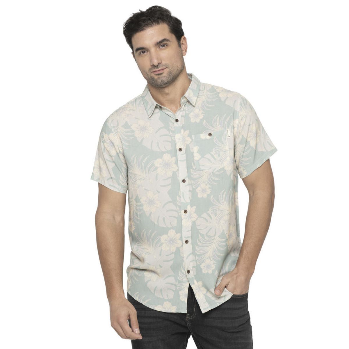 PANAMA JACK - Guayabera Hombre Casual Verde claro Panama Jack