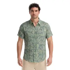 PANAMA JACK - Guayabera Hombre Casual Verde oscuro