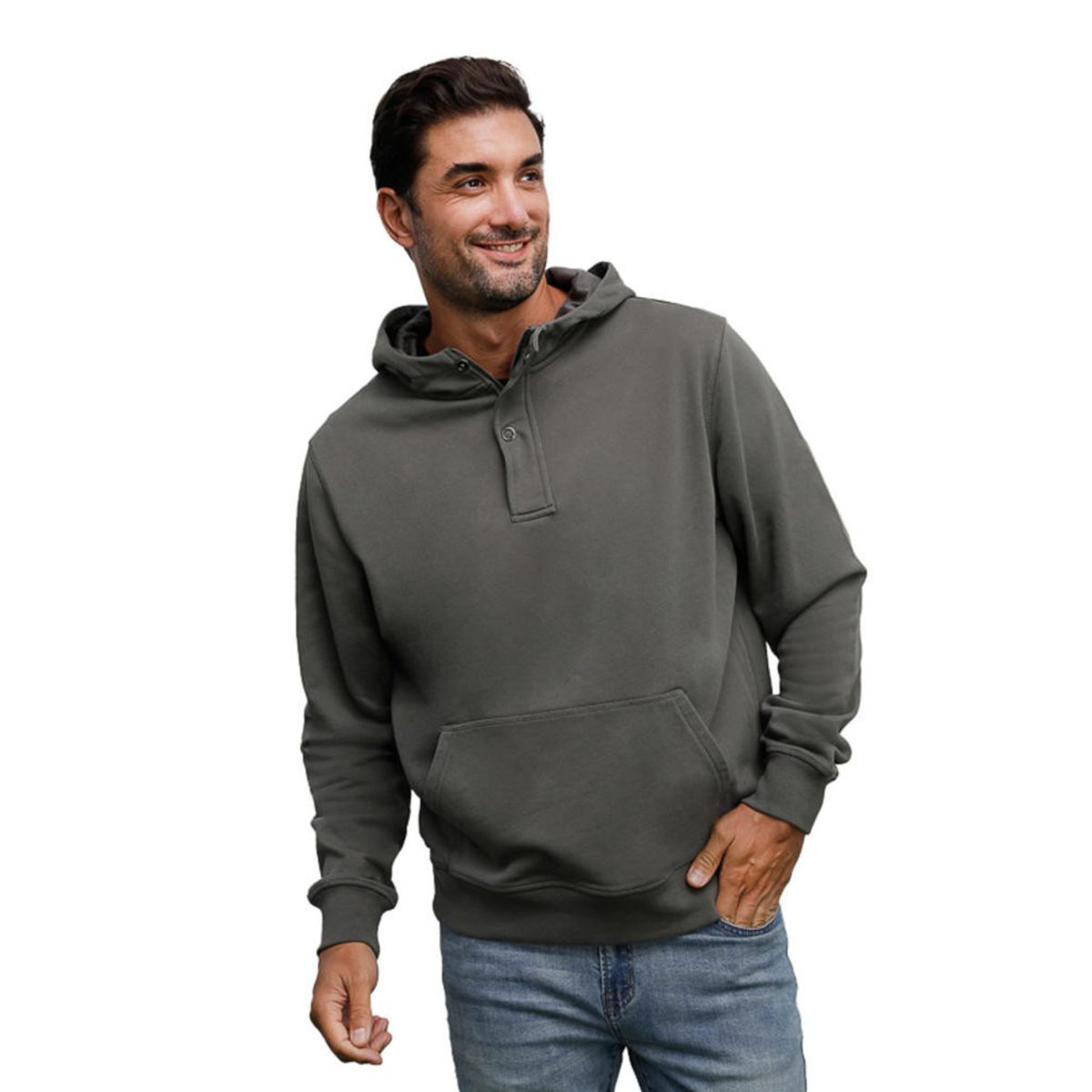 PANAMA JACK - Polerón Hombre con Gorro Gris Panama Jack
