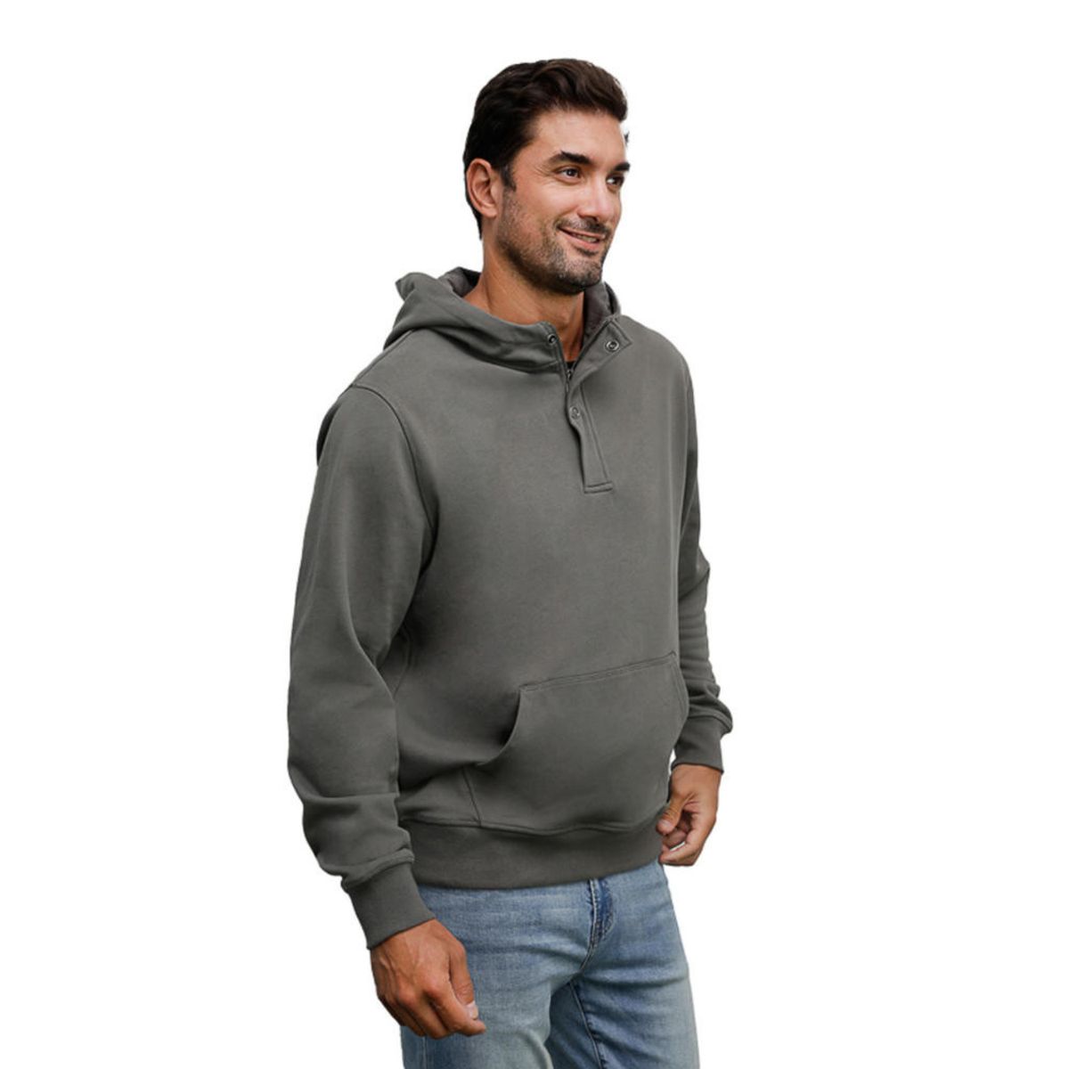 PANAMA JACK - Polerón Hombre con Gorro Gris Panama Jack