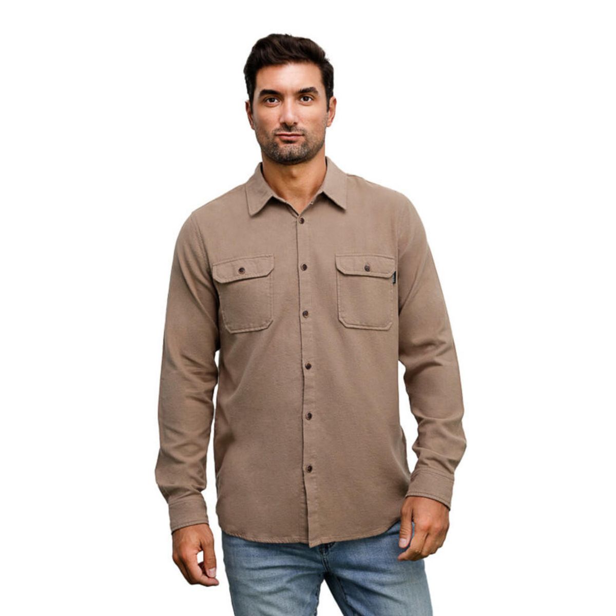 PANAMA JACK - Camisa Hombre Algodón afranelado cotelé Beige Panama Jack