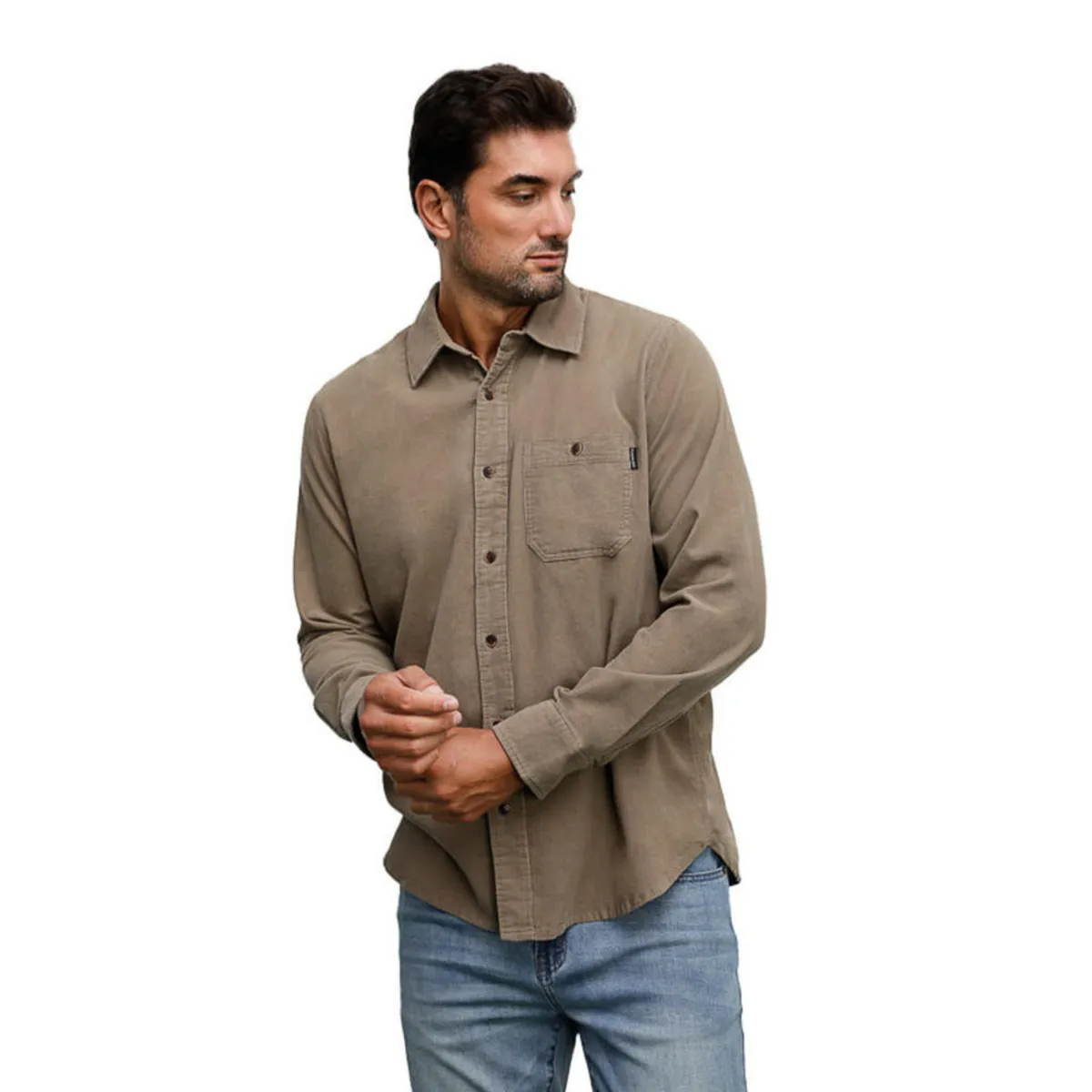 PANAMA JACK - Camisa Hombre Cotelé Beige Panama Jack