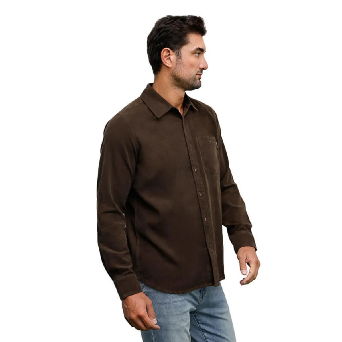 PANAMA JACK - Camisa Hombre Cotelé Marrón Panama Jack