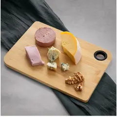 GENERICO - Tabla De Picoteo Quesos Aperitivo Madera Bambú 25cm - Gouda