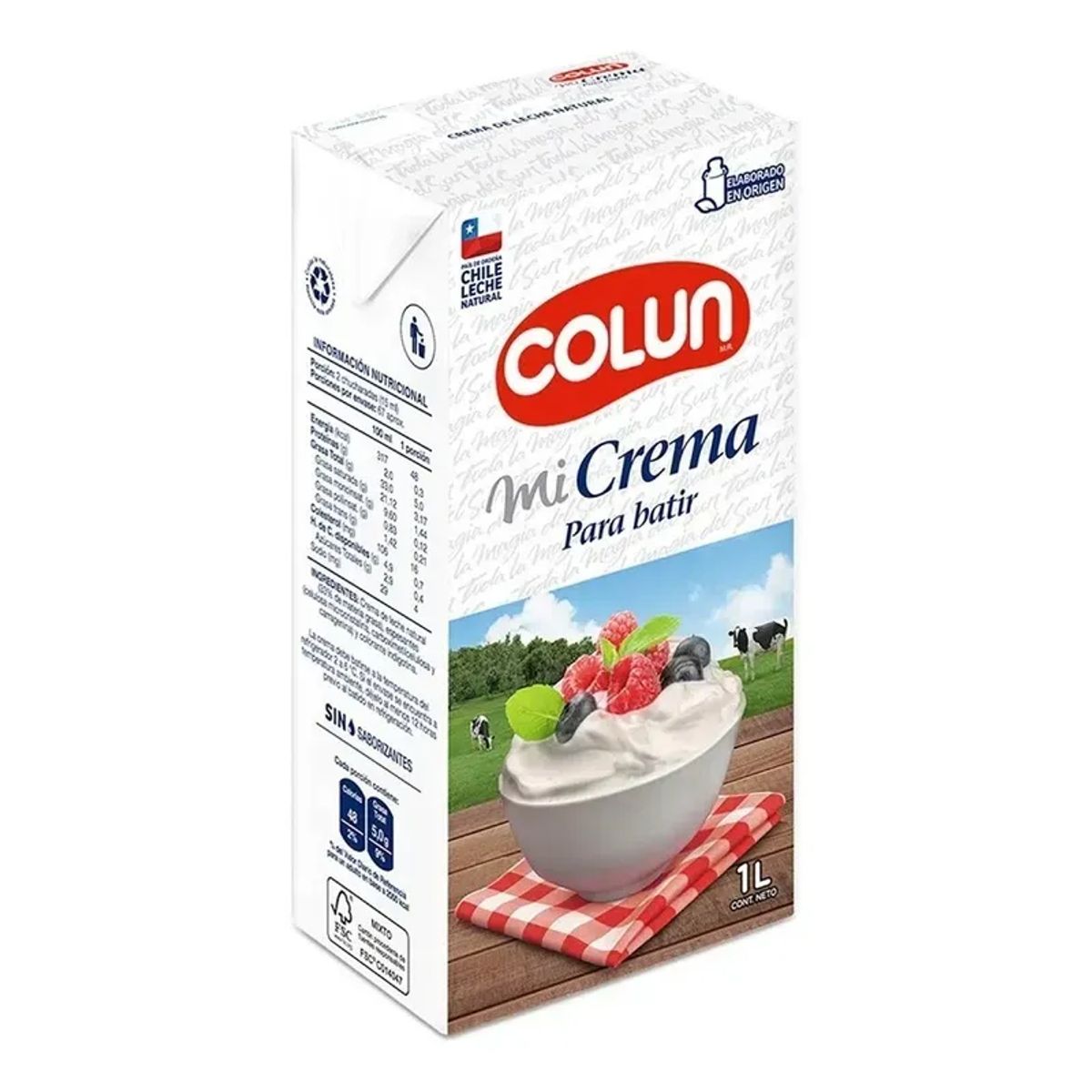 COLUN - Pack Crema Colun 12 X 1 L
