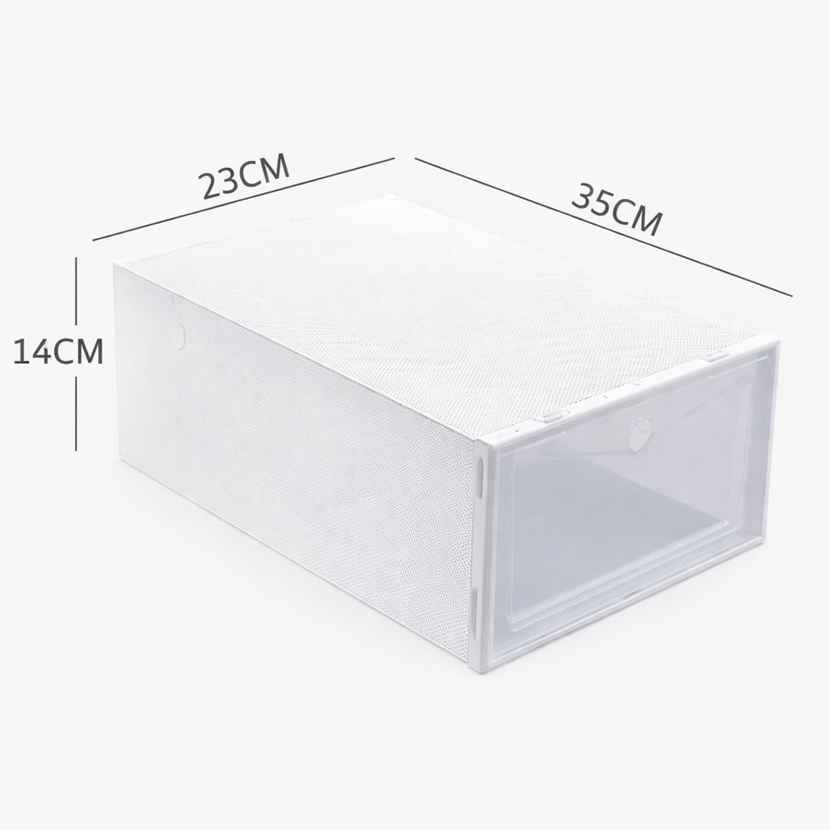 GENERICO - Pack 6 Organizador De Zapatos Caja Organizadora Transparente Blanco