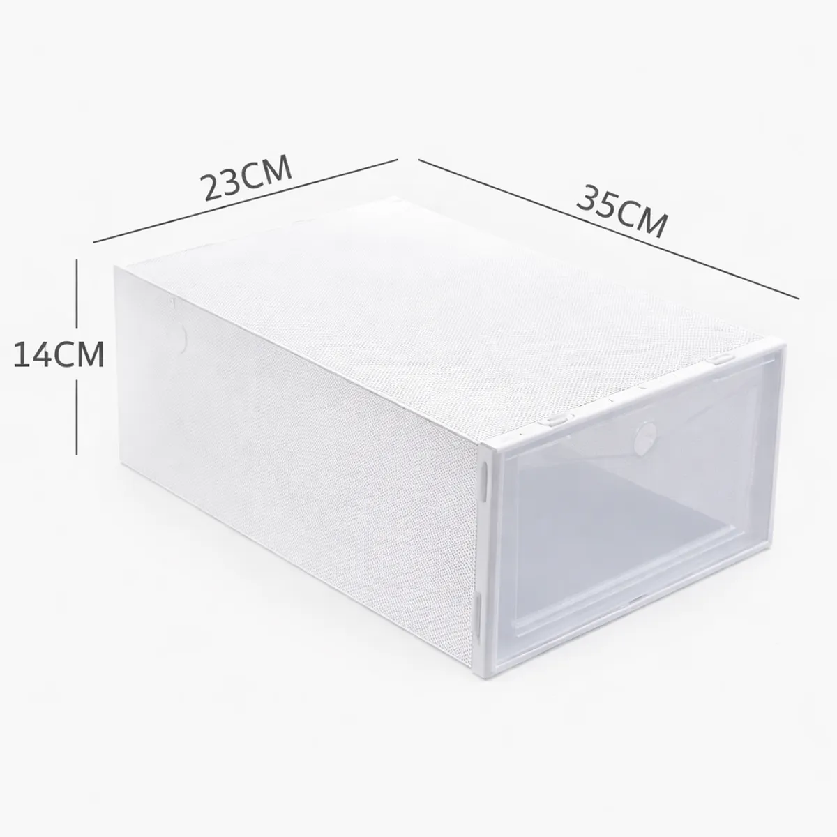 GENERICO - Pack 6 Organizador De Zapatos Caja Organizadora Transparente Blanco