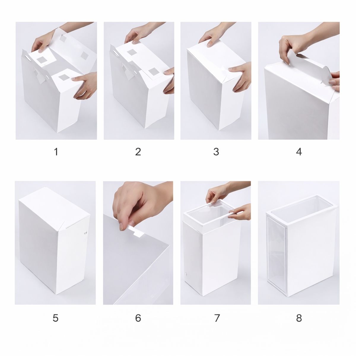GENERICO - Pack 6 Organizador De Zapatos Caja Organizadora Transparente Blanco