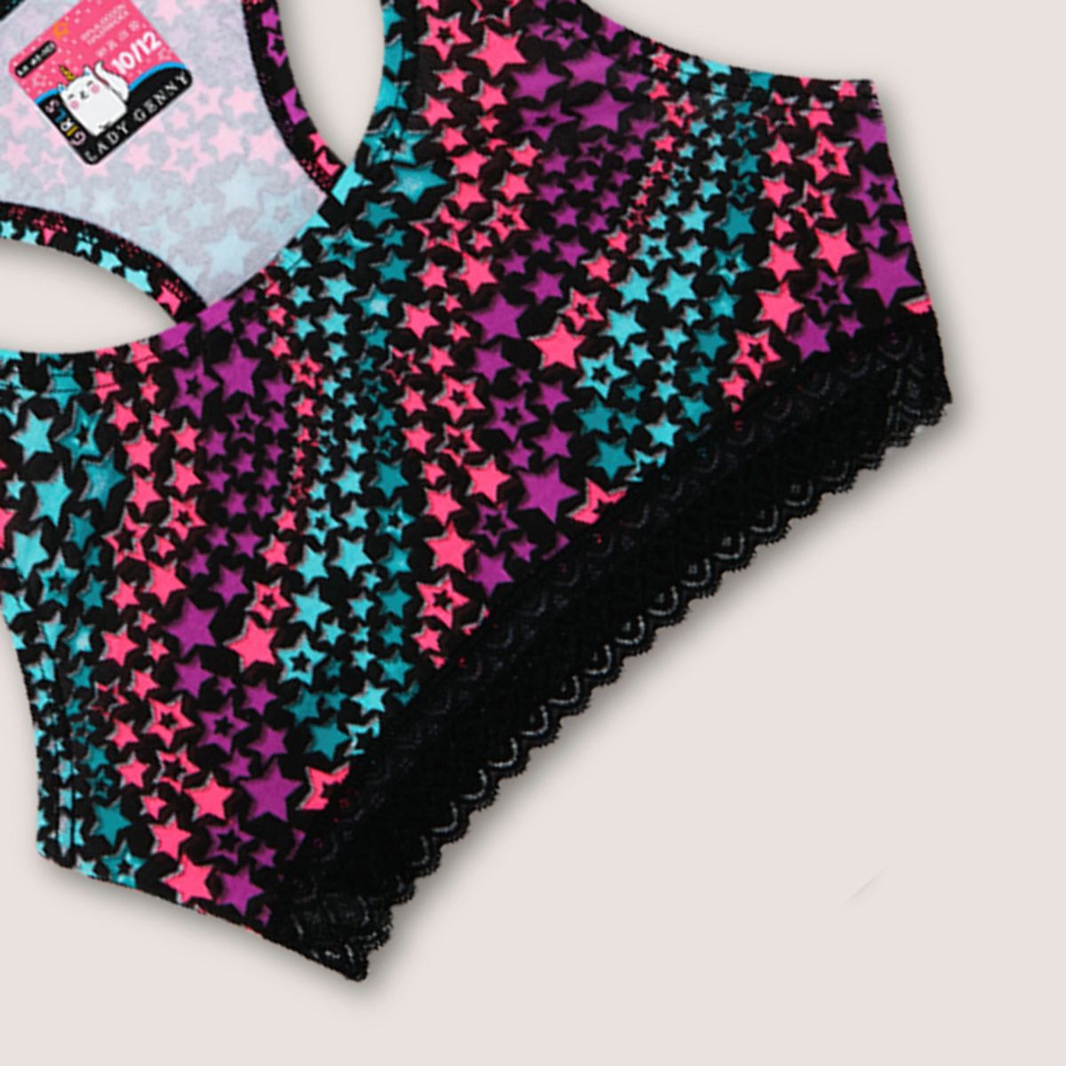 LADY GENNY - Top De Algodón Estampado Con Encaje