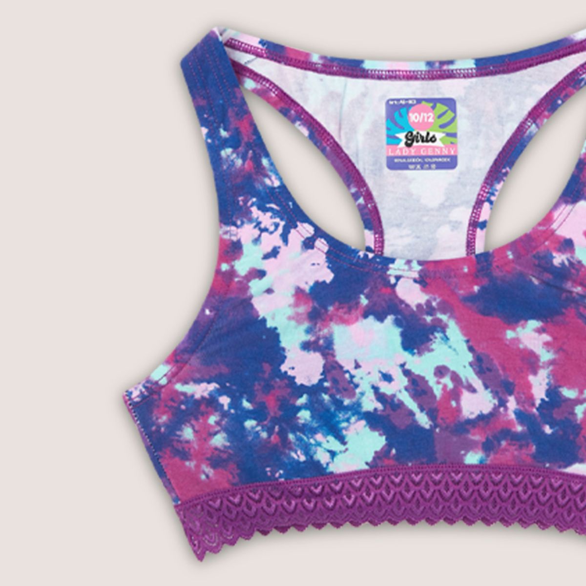 LADY GENNY - Top De Algodón Estampado Con Encaje