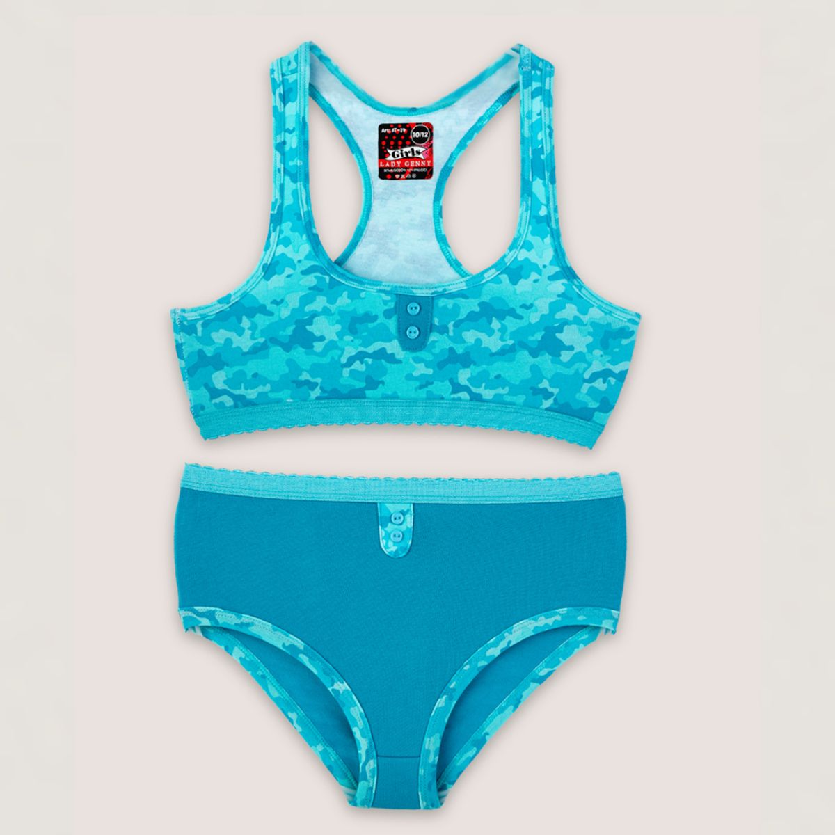 LADY GENNY - Conjunto Ropa Interior Niñas Algodón Spandex - Lady Genny