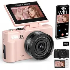 SHOOT - Cámara 5K Digital Fotografíca 75MP con Pantalla Giratoria - Innedd