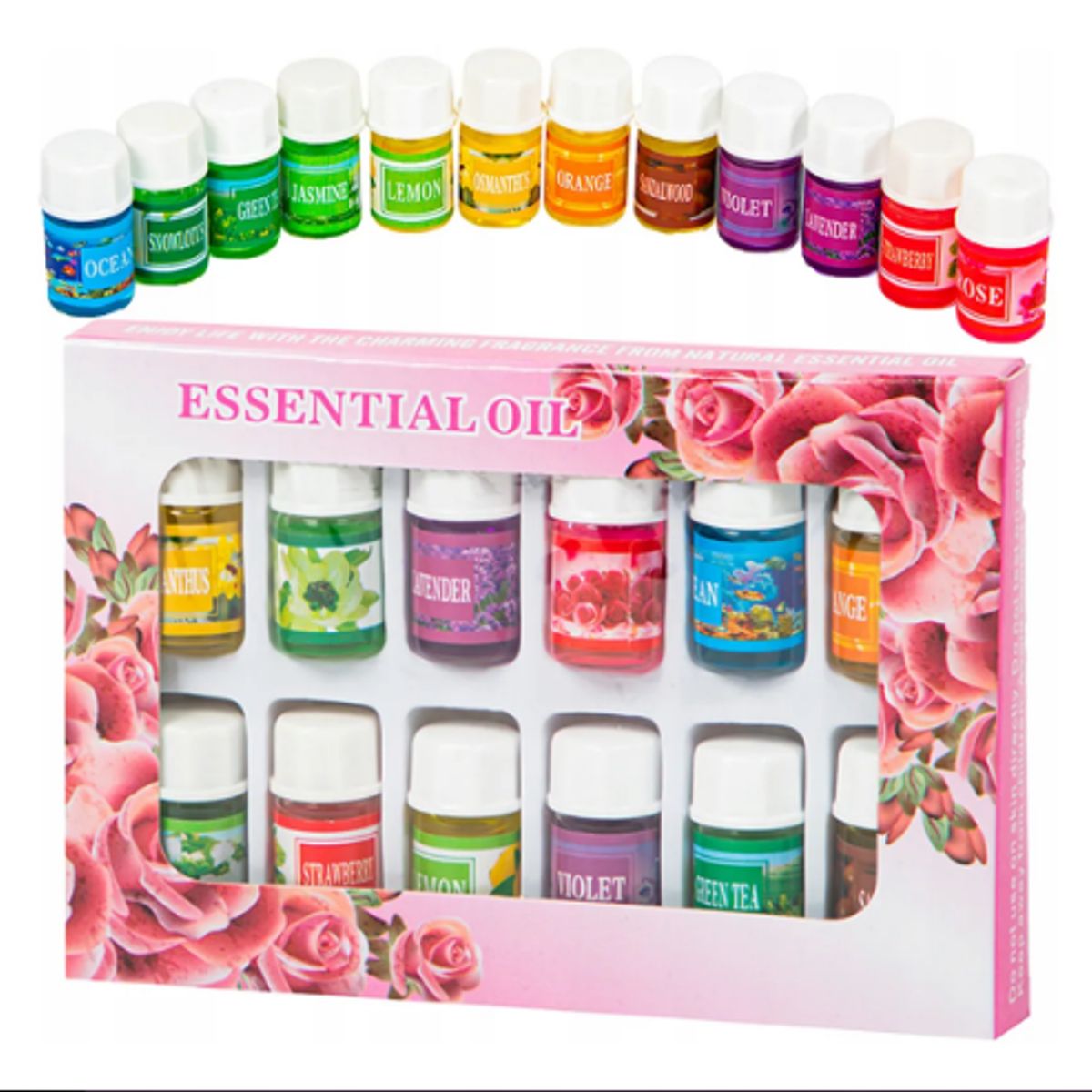 GENERICO - Pack 12 Esencias De Aceites Aromáticos Aroma Humidificadores