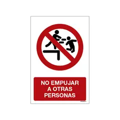 MAU PRINT - No Empujar a Otras Personas 20x30