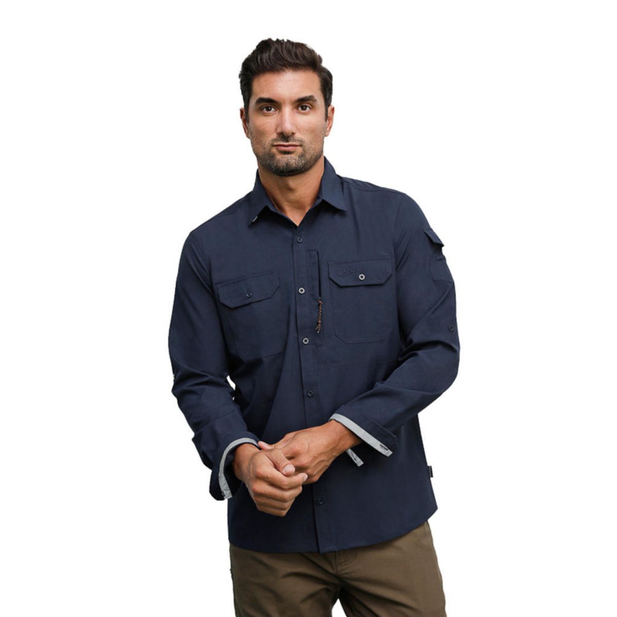 PANAMA JACK - Camisa Hombre Deportivo Azul Panama Jack