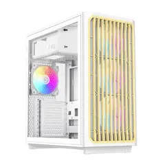 GAMEMAX - Gabinete Gamer F45 WW - Vidrio Templado y 3 Ventiladores ARGB, Mid Tower ATX