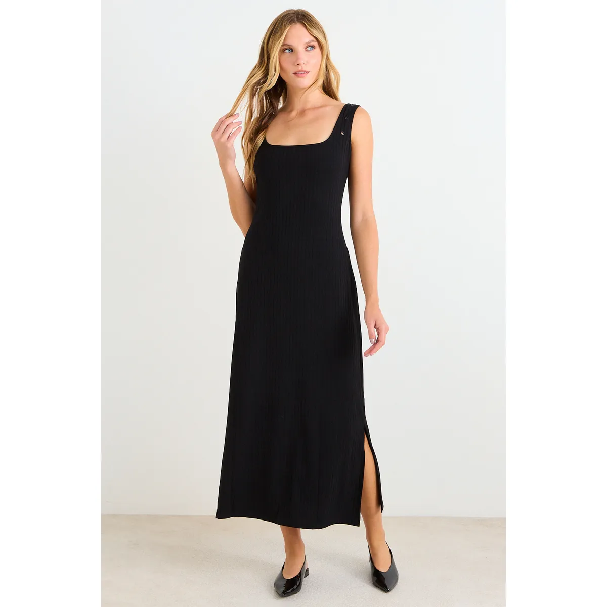 ASH - Vestido Liso Mujer Negro Ash