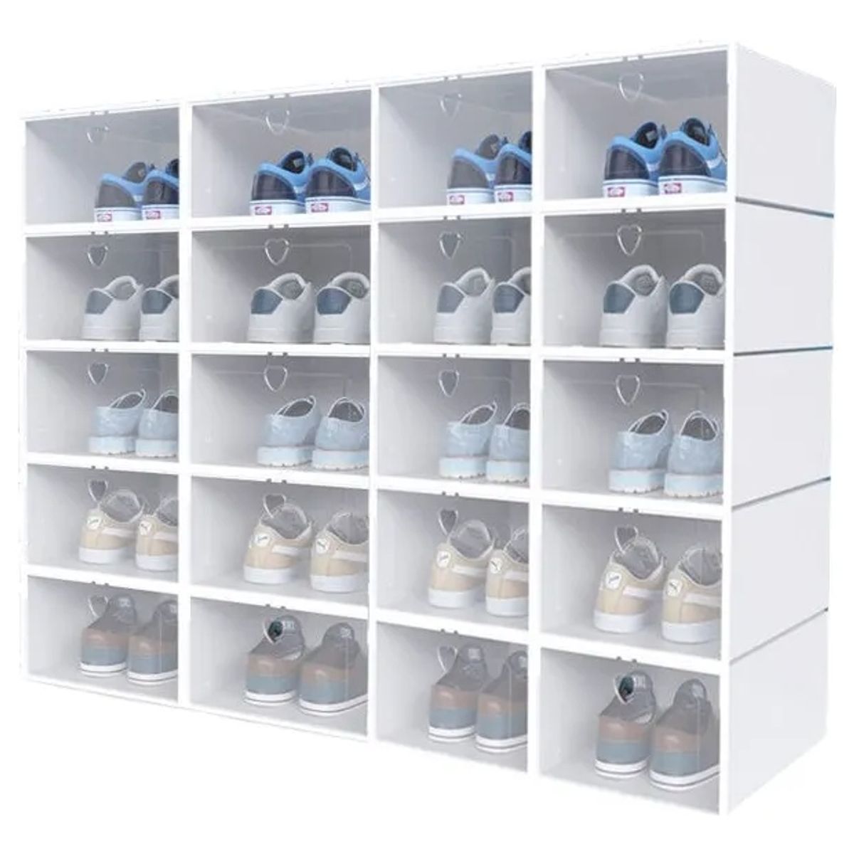 GENERICO - Cajas Organizadores De Zapatos Pack Con 12 Unidades