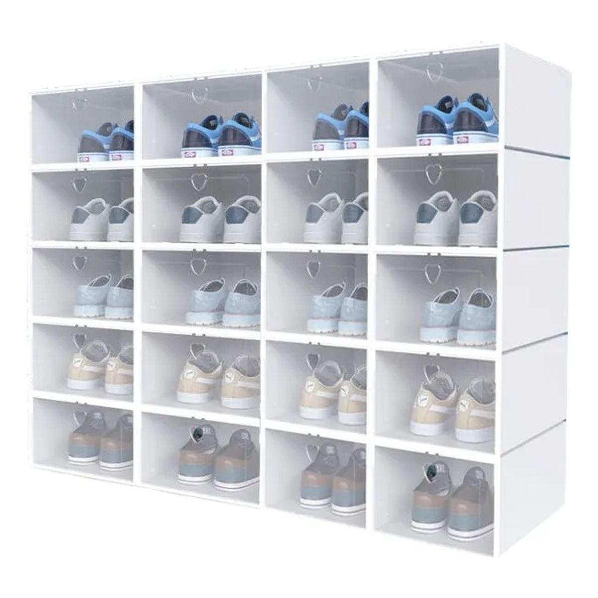 GENERICO - Cajas Organizadores De Zapatos Pack Con 12 Unidades