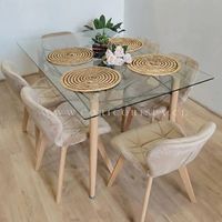 Mesa Crox 140x80cms + 6 Sillas Mariposa Velvet