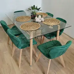 CORI CORI - Mesa Crox 140x80cms + 6 Sillas Mariposa Velvet