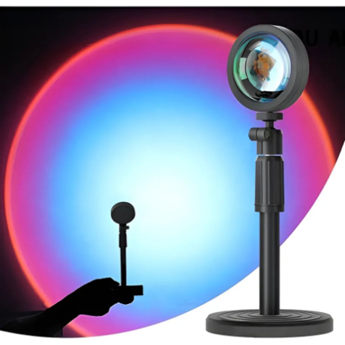 GENERICO - Sunset Proyector Lampara Arco Iris Fondo Tiktok Influencer