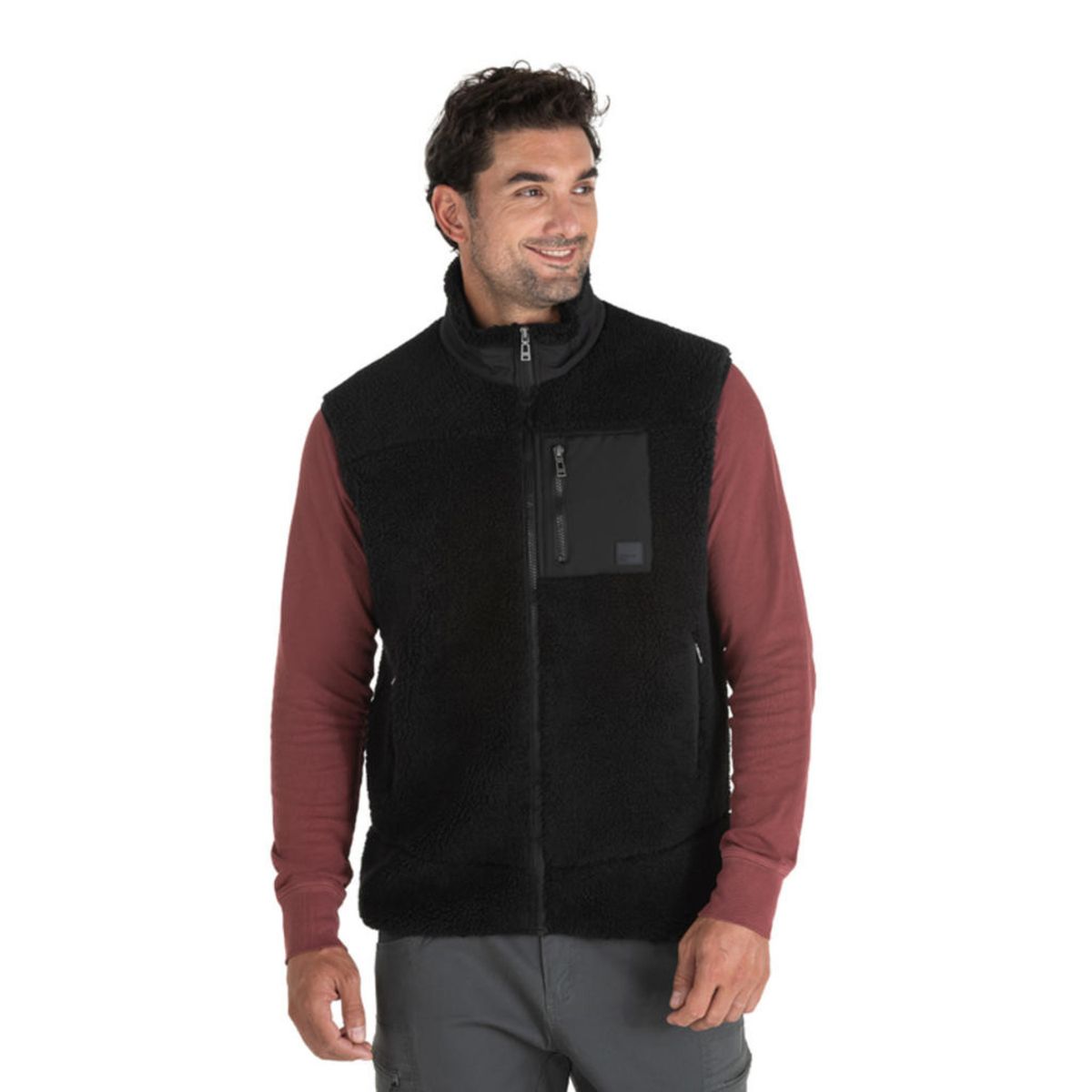 PANAMA JACK - Polerón Hombre Polar sin mangas Negro Panama Jack