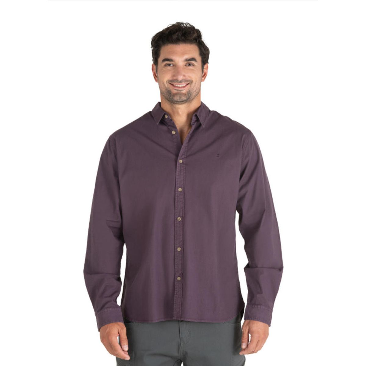 PANAMA JACK - Camisa Hombre Casual Bordó Panama Jack