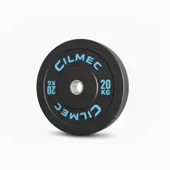 GENERICO - Disco Olimpico Bumper 20kg 1 Unidad Crossfit Negro
