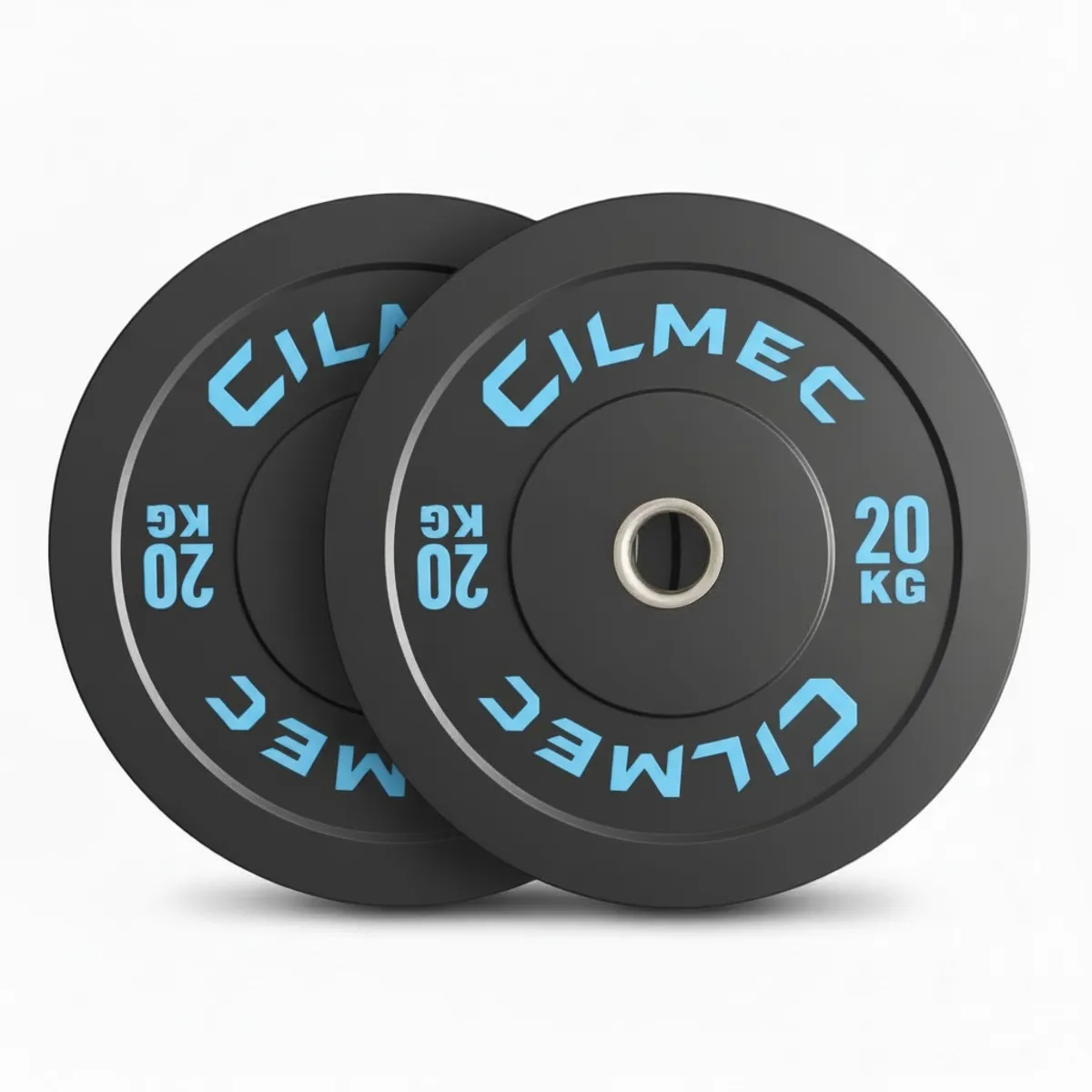 GENERICO - Disco Olimpico Bumper 20kg 1 Unidad Crossfit Negro